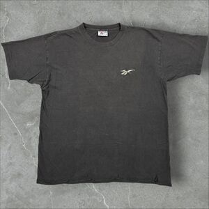 Vintage Reebok 90s Embroidered Chest Logo Thrashed Faded Single Stitch Shirt -XL